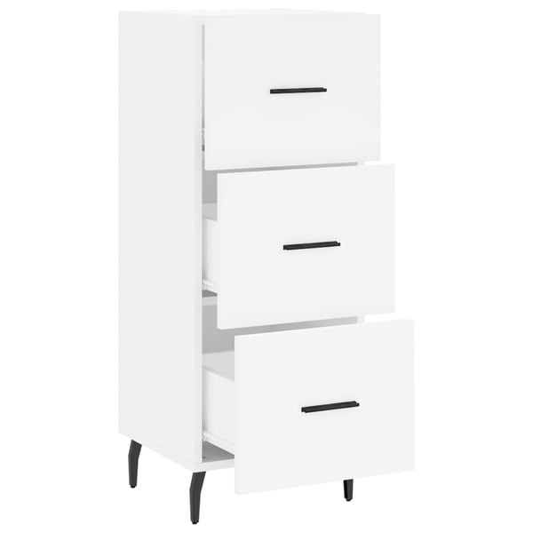 vidaXL Skjenk hvit 34,5x34x90 cm konstruert tre