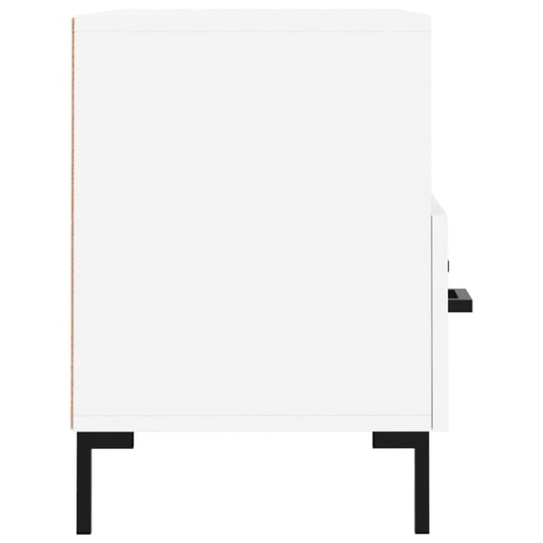 vidaXL TV-benk hvit 80x36x50 cm konstruert tre