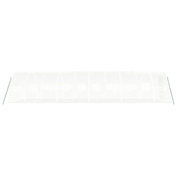 vidaXL drivhus med stålstel 30 m² 10x3x2 m hvid