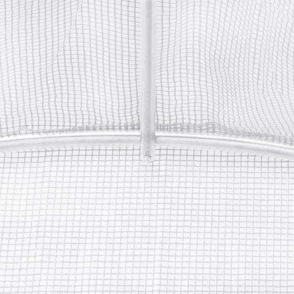 vidaXL drivhus med stålstel 30 m² 10x3x2 m hvid