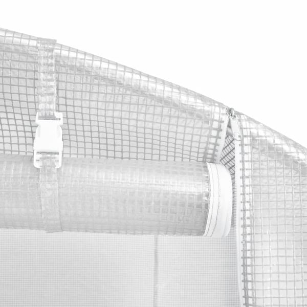 vidaXL drivhus med stålstel 108 m² 18x6x2,85 m hvid