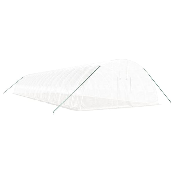 vidaXL drivhus med stålstel 120 m² 20x6x2,85 m hvid