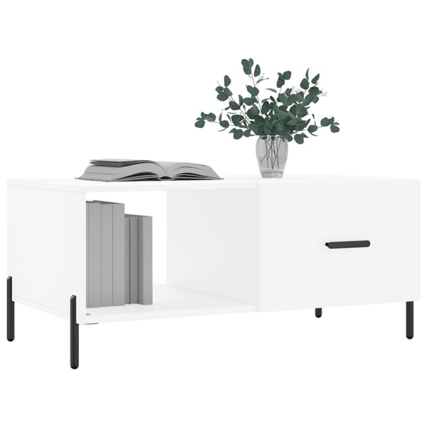 vidaXL Salongbord hvit 90x50x40 cm konstruert tre