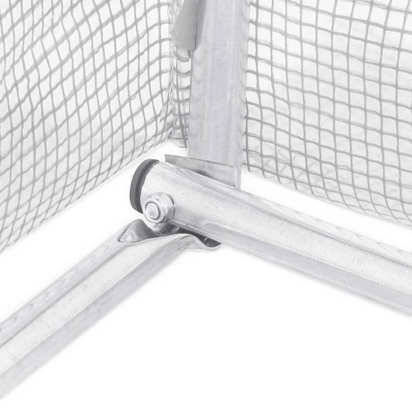 vidaXL Kasvihuone teräsrungolla valkoinen 70 m² 14x5x2,3 m