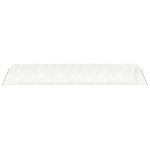 vidaXL Kasvihuone teräsrungolla valkoinen 70 m² 14x5x2,3 m
