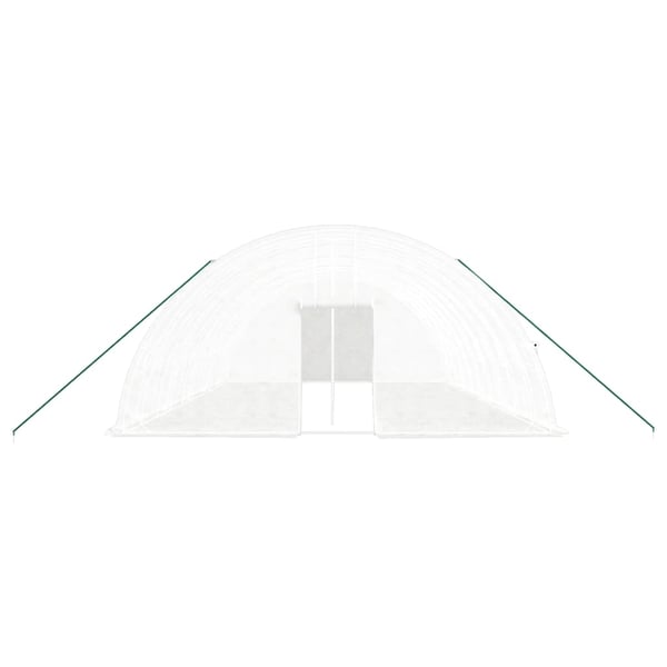 vidaXL drivhus med stålstel 60 m² 10x6x2,85 m hvid