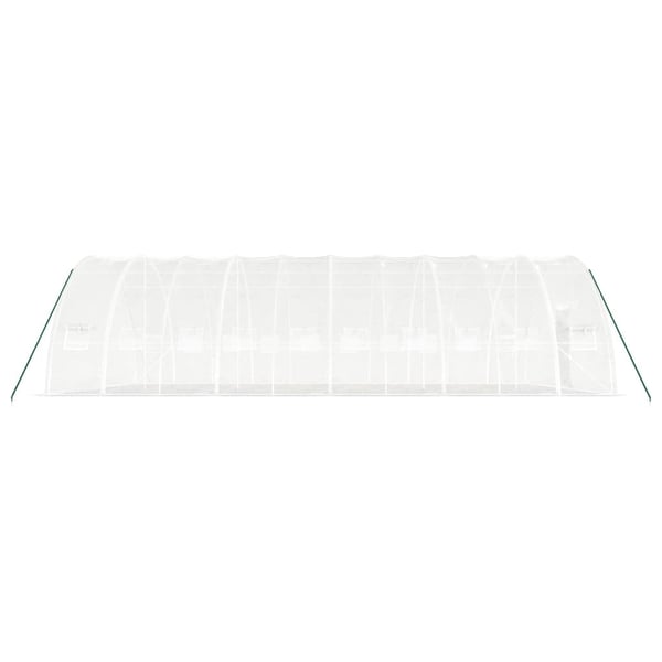 vidaXL drivhus med stålstel 60 m² 10x6x2,85 m hvid