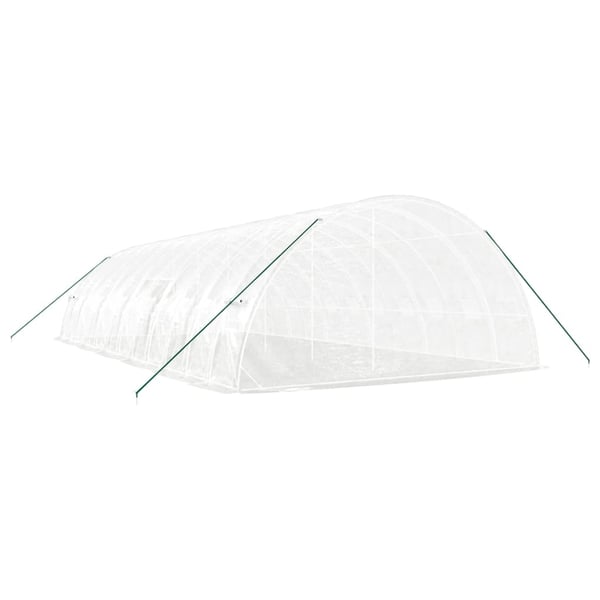 vidaXL drivhus med stålstel 72 m² 12x6x2,85 m hvid