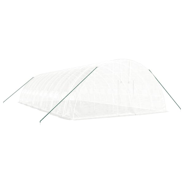 vidaXL drivhus med stålstel 72 m² 12x6x2,85 m hvid