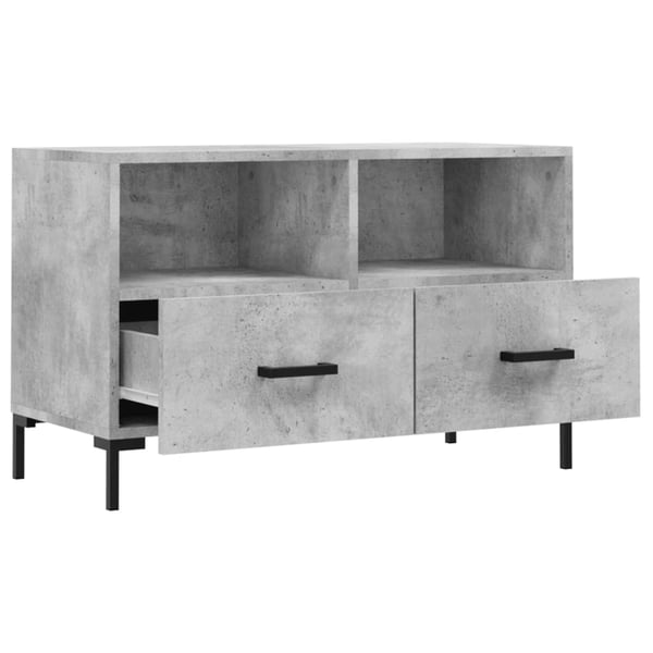 vidaXL TV-benk betonggrå 80x36x50 cm konstruert tre