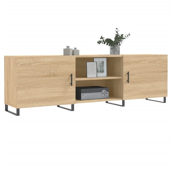 vidaXL tv-bord 150x30x50 cm konstrueret træ sonoma-eg
