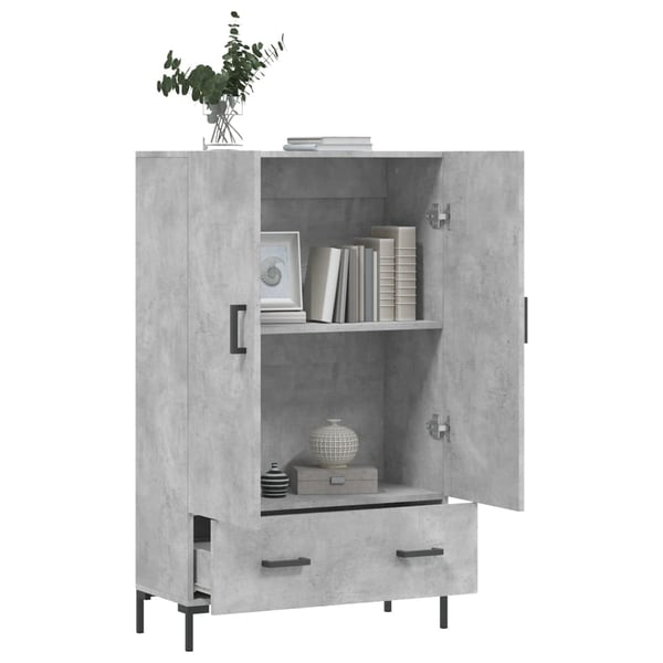 vidaXL Highboard betonggrå 69,5x31x115 cm konstruert tre