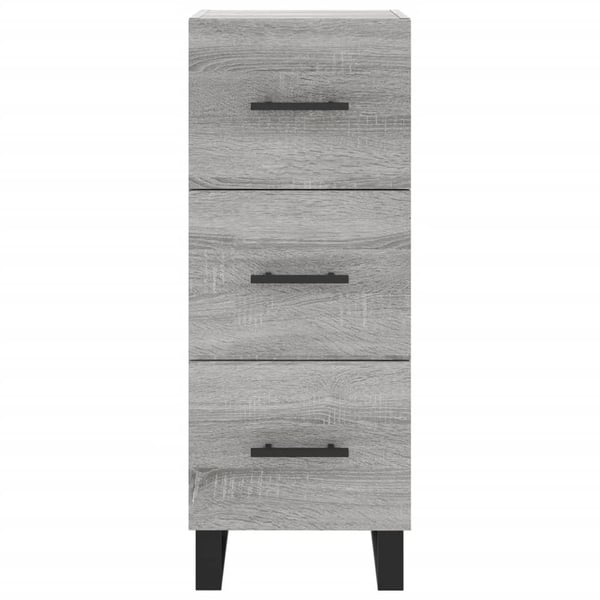 vidaXL Skjenk grå sonoma 34,5x34x90 cm konstruert tre