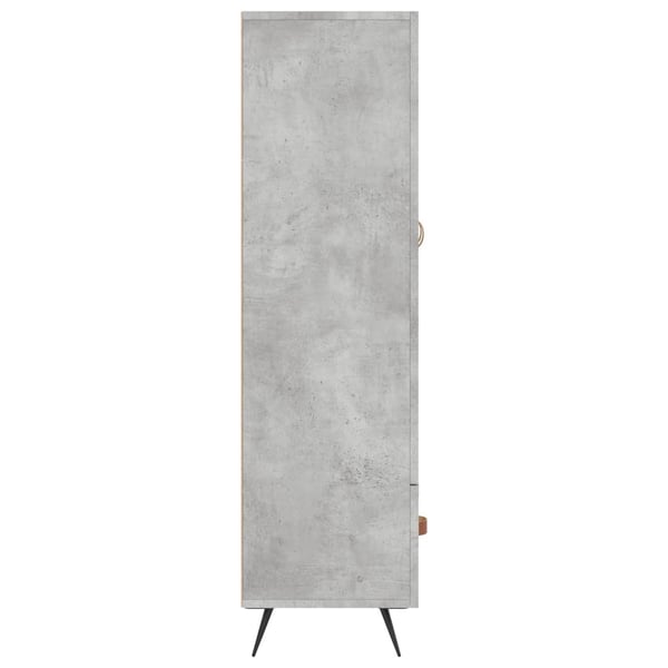 vidaXL Highboard betonggrå 69,5x31x115 cm konstruert tre