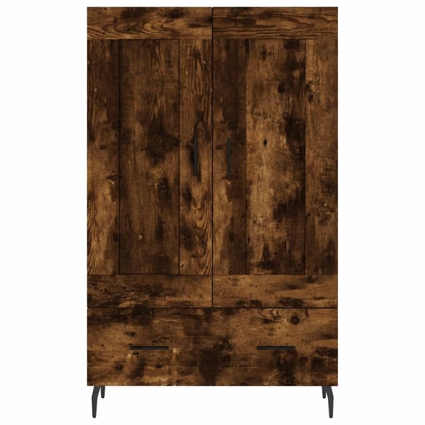 vidaXL Highboard røkt eik 69,5x31x115 cm konstruert tre