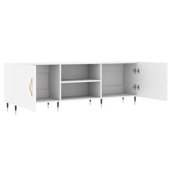 vidaXL TV-benk hvit 150x30x50 cm konstruert tre