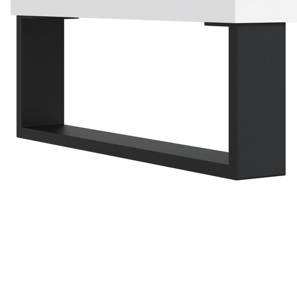 vidaXL Skobenk hvit 102x35x55 cm konstruert tre