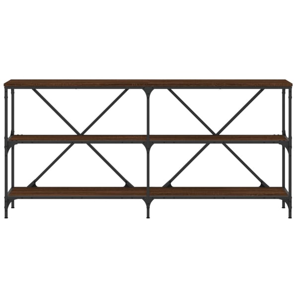 vidaXL Salongbord brun eik 160x30x75 cm konstruert tre og jern