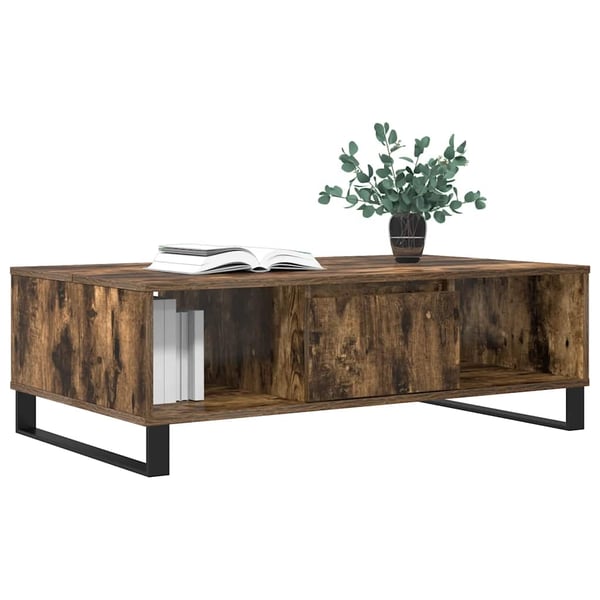 vidaXL Salongbord røkt eik 104x60x35 cm konstruert tre