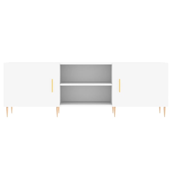 vidaXL TV-benk hvit 150x30x50 cm konstruert tre