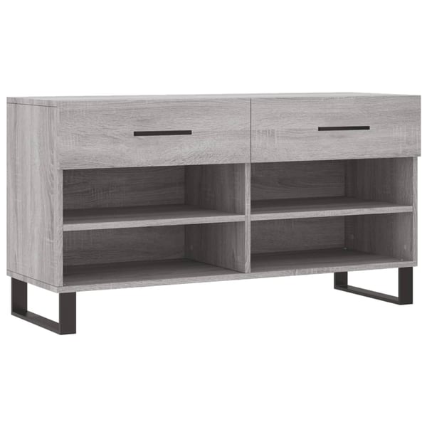 vidaXL Skoskap grå sonoma 102x35x55 cm konstruert tre