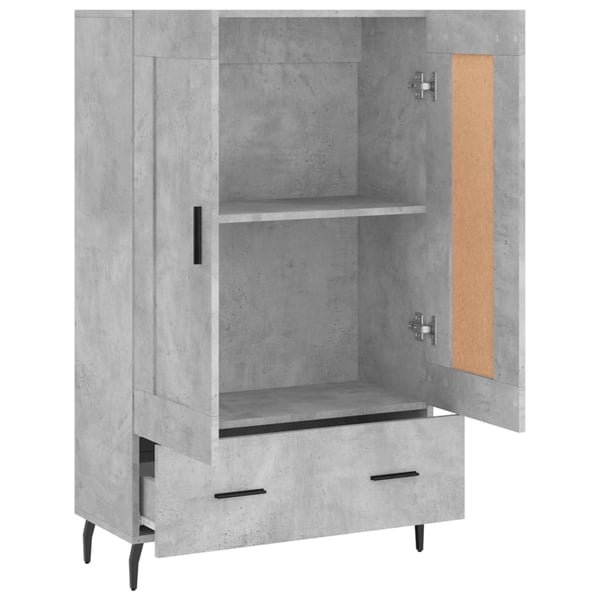 vidaXL Highboard betonggrå 69,5x31x115 cm konstruert tre