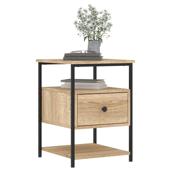 vidaXL Nattbord 2 stk sonoma eik 40x42x56 cm konstruert tre