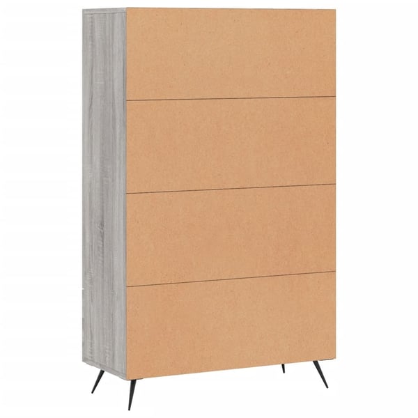 vidaXL Highboard grå sonoma 69,5x31x115 cm konstruert tre