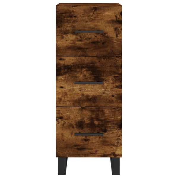 vidaXL Skjenk røkt eik 34,5x34x90 cm konstruert tre