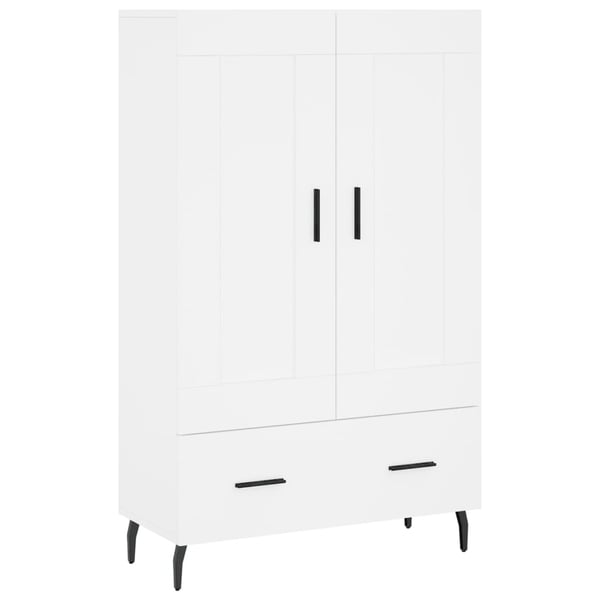 vidaXL Highboard hvit 69,5x31x115 cm konstruert tre