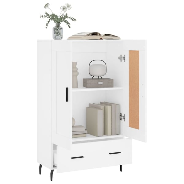 vidaXL Highboard hvit 69,5x31x115 cm konstruert tre