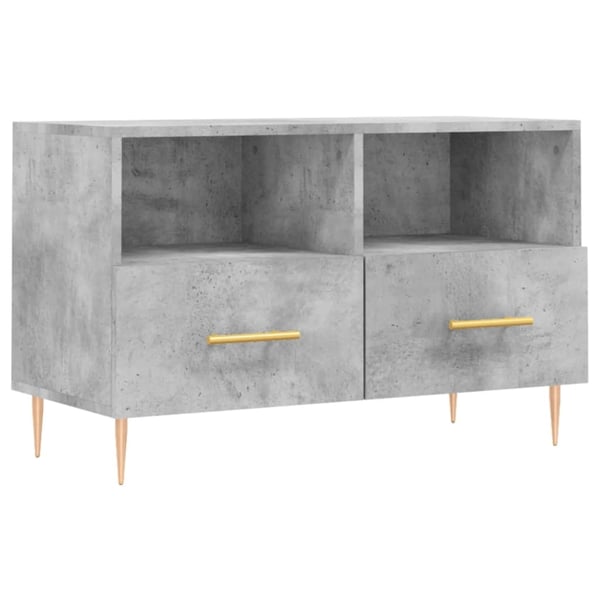 vidaXL TV-benk betonggrå 80x36x50 cm konstruert tre