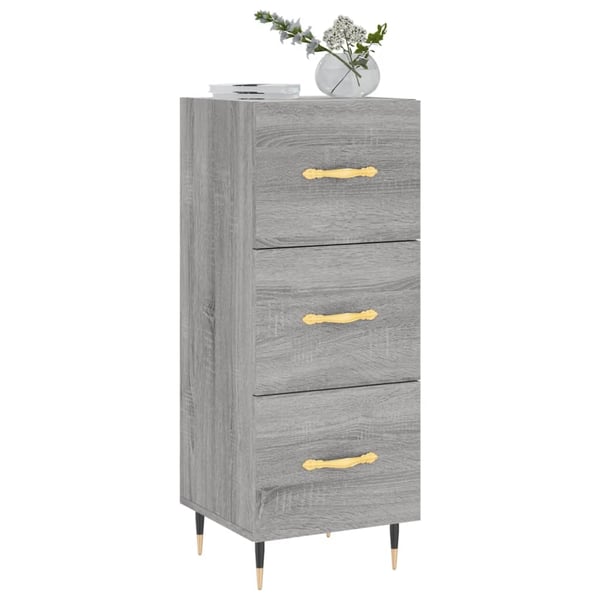 vidaXL Skjenk grå sonoma 34,5x34x90 cm konstruert tre