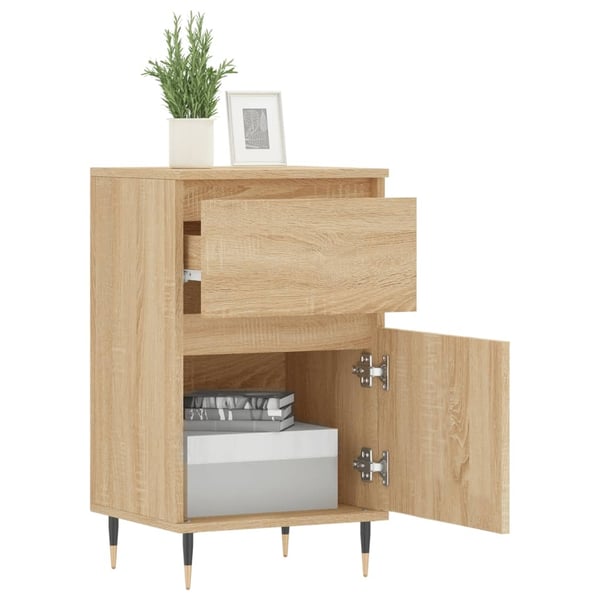 vidaXL Skjenk sonoma eik 40x35x70 cm konstruert tre