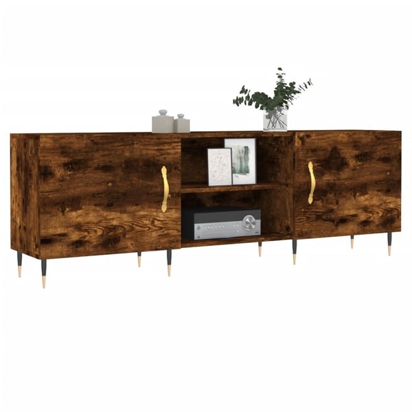 vidaXL TV-benk røkt eik 150x30x50 cm konstruert tre