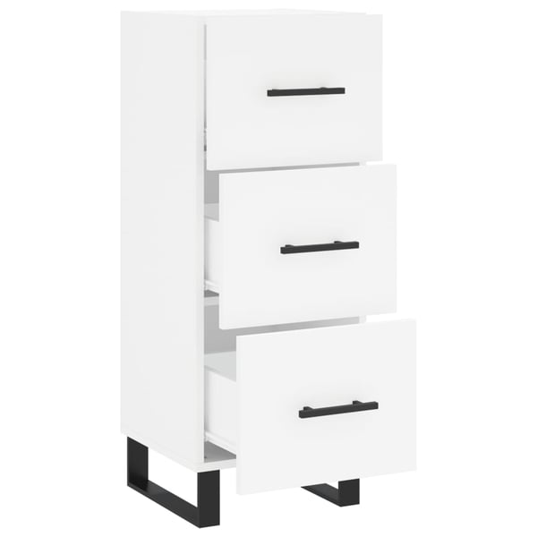 vidaXL Skjenk hvit 34,5x34x90 cm konstruert tre