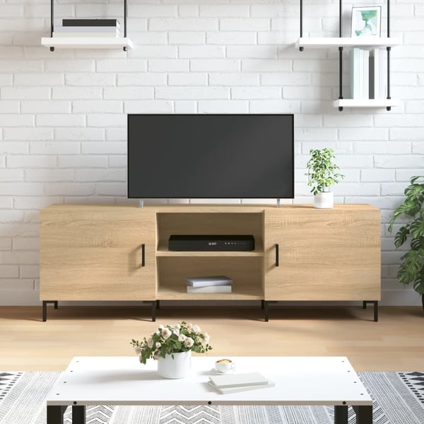 vidaXL TV-benk sonoma eik 150x30x50 cm konstruert tre