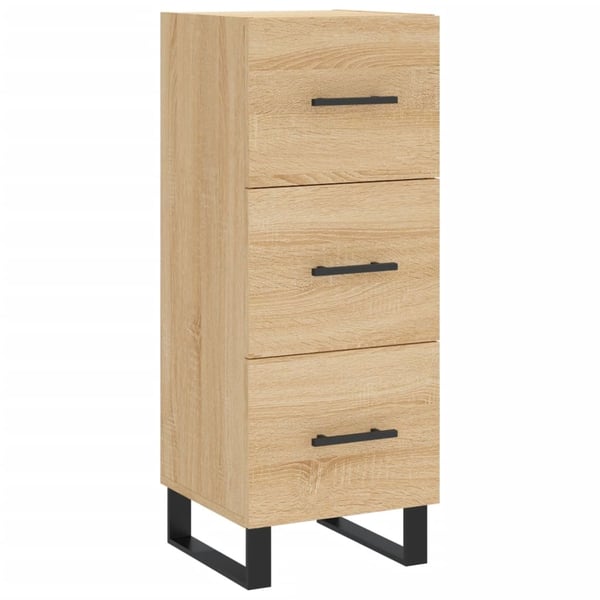 vidaXL Skjenk sonoma eik 34,5x34x90 cm konstruert tre