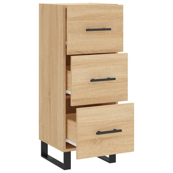 vidaXL Skjenk sonoma eik 34,5x34x90 cm konstruert tre