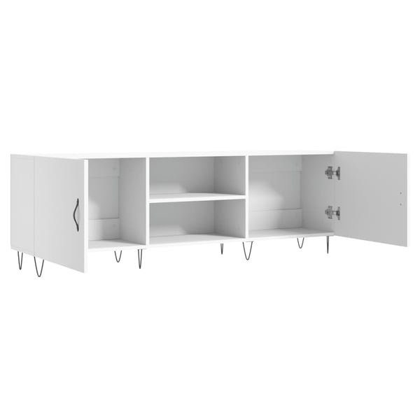 vidaXL TV-benk hvit 150x30x50 cm konstruert tre