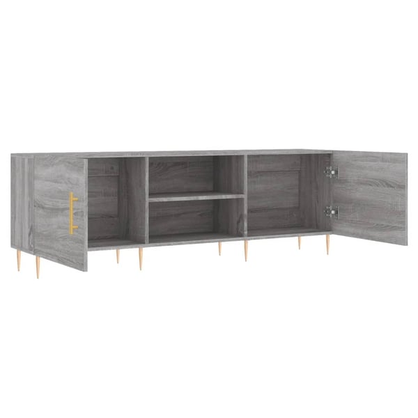 vidaXL tv-bord 150x30x50 cm konstrueret træ grå sonoma-eg