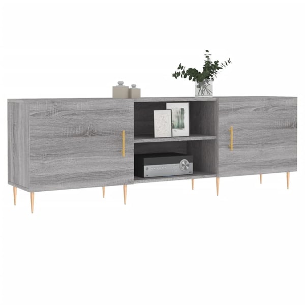 vidaXL tv-bord 150x30x50 cm konstrueret træ grå sonoma-eg