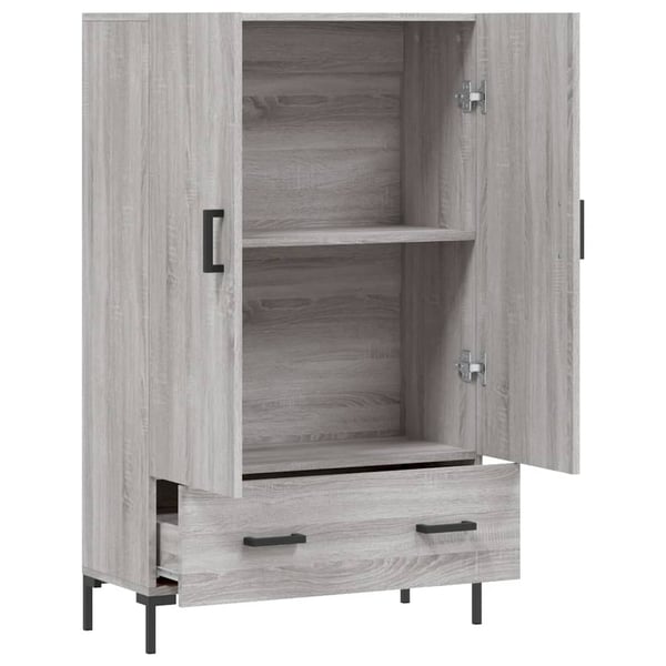 vidaXL Highboard grå sonoma 69,5x31x115 cm konstruert tre