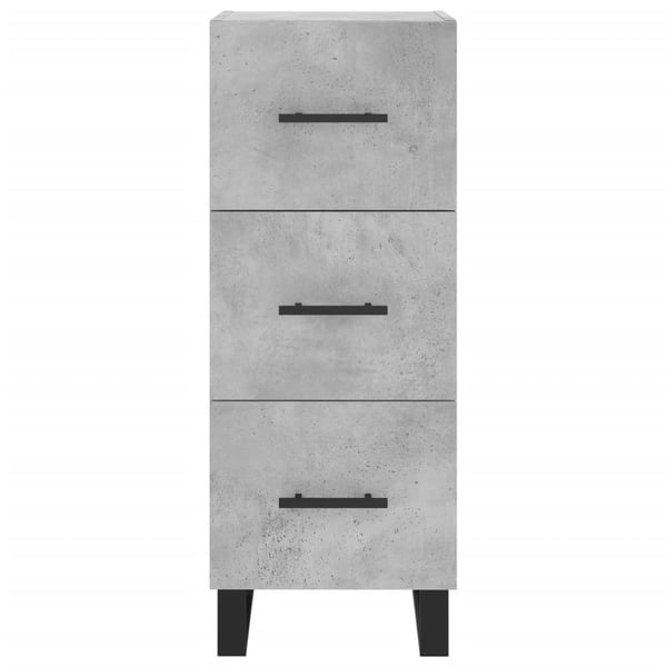 vidaXL Skjenk betonggrå 34,5x34x90 cm konstruert tre