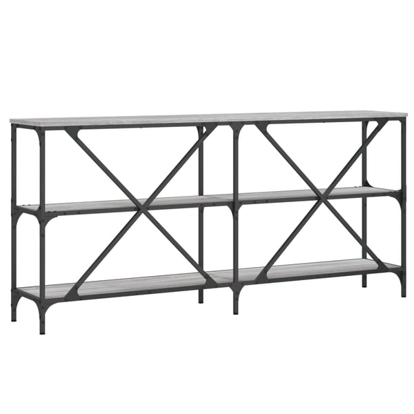 vidaXL Salongbord grå sonoma 160x30x75 cm konstruert tre og jern