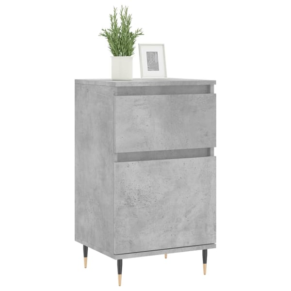 vidaXL Skjenk betonggrå 40x35x70 cm konstruert tre