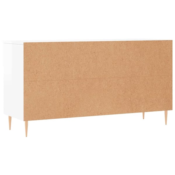 vidaXL Skobenk høyglans hvit 102x35x55 cm konstruert tre