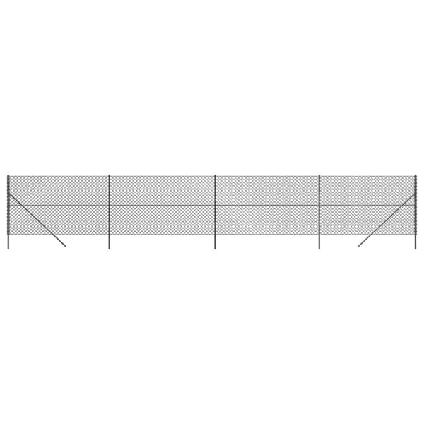 vidaXL Gunnebostängsel antracit 1,6x10 m