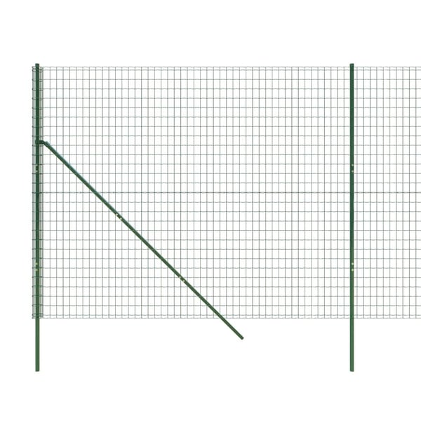 vidaXL trådhegn 2x25 m galvaniseret stål grøn