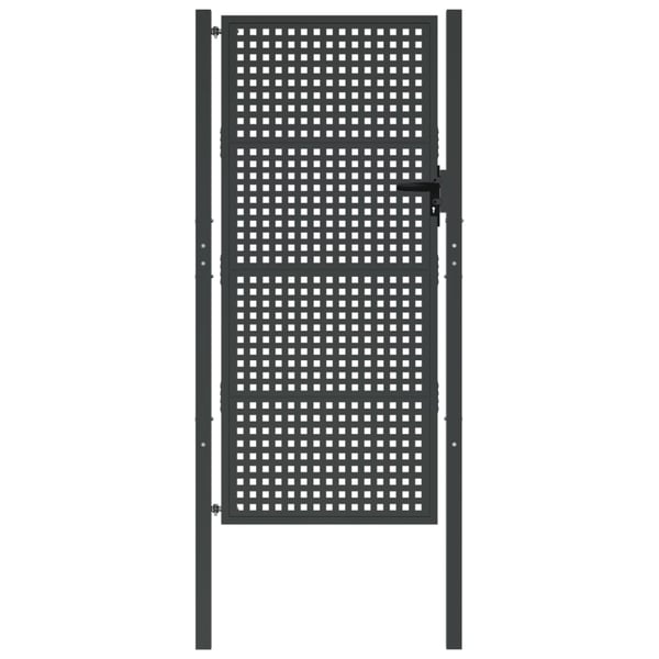 vidaXL Hageport antrasitt 105x175 cm stål